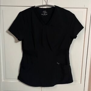 Cherokee Infinity Black V Neck “Wrap” Scrub Top